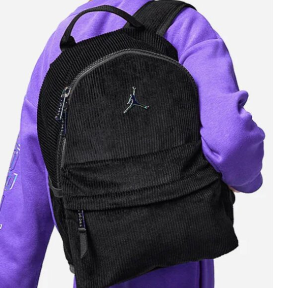 BNWT AIR JORDAN CORDUROY BACKPACK jet black (OS) - Picture 1 of 10